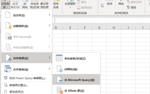 如何在 MS Excel 中使用 SQL 语句