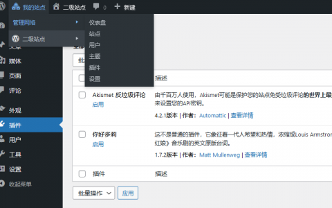如何开启Wordpress Multisite多站点网络