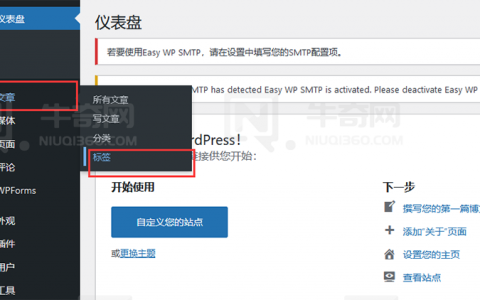 WordPress 如何删除文章标签