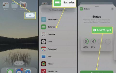 如何为 iPhone 手机添加电池小部件（苹果显示电池电量的小插件在哪）