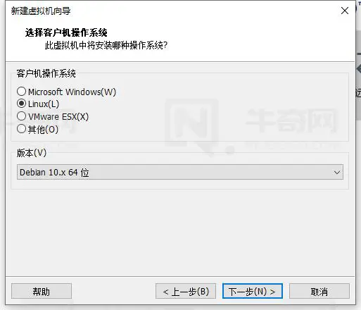 选择客户机操作系统