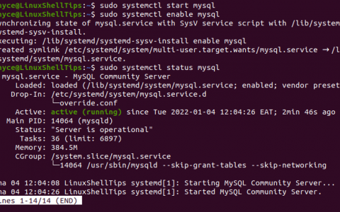 Linux 下 MySQL 数据库常用命令