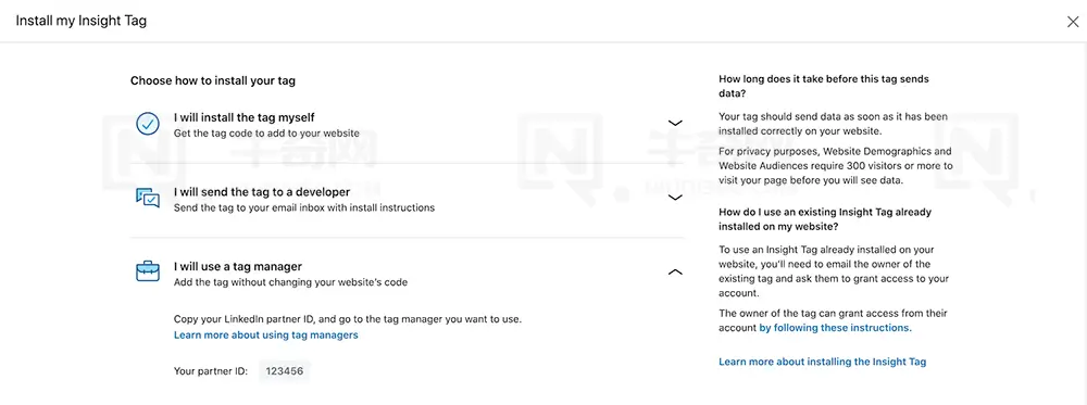 安装 LinkedIn Insight 标签