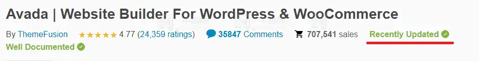 Themeforest 主题的更新