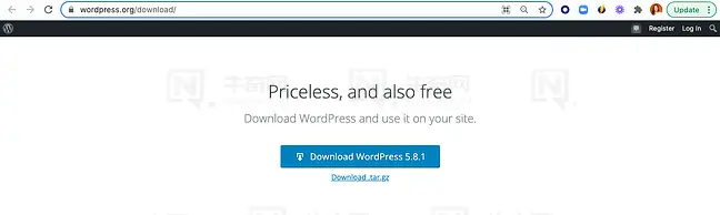 下载最新的 WordPress .zip 文件
