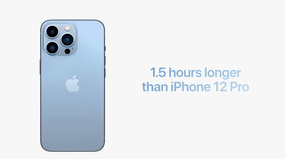 iPhone 13 比 iPhone 12 Pro系列更长的待机时间