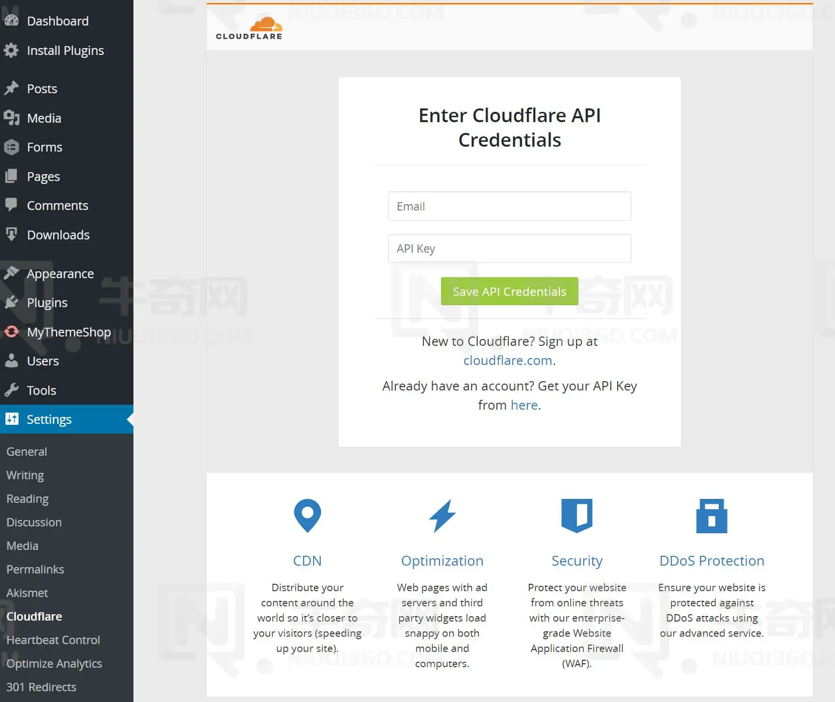 在 WordPress 中设置 Cloudflare CDN