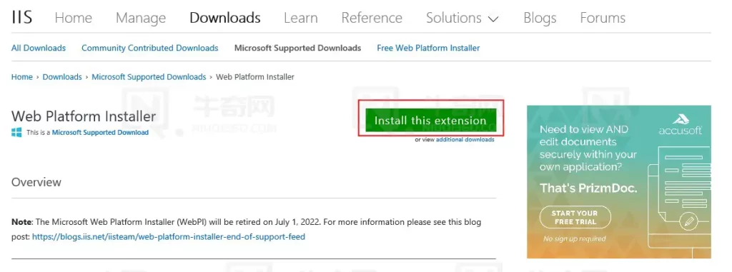 在 Windows Server 服务器上安装 IIS
