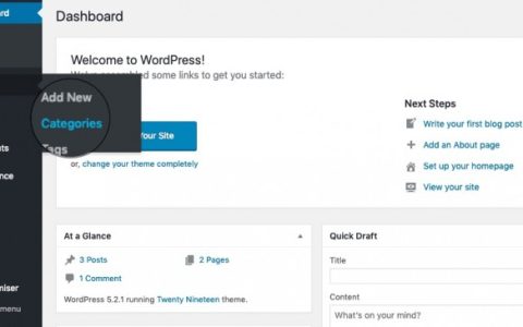 WordPress 文章分类怎么放在导航菜单