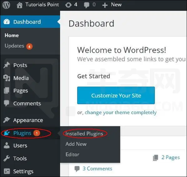 查看已安装的 WordPress 插件