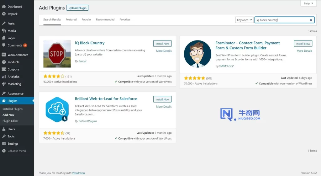 Wordpress 屏蔽特定国家的IP访问网站
