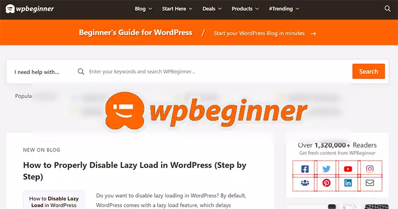 最大的Wordpress知识分享博客wpbeginner